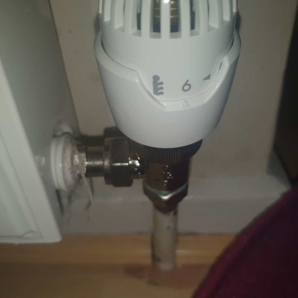 White radiator thermostat